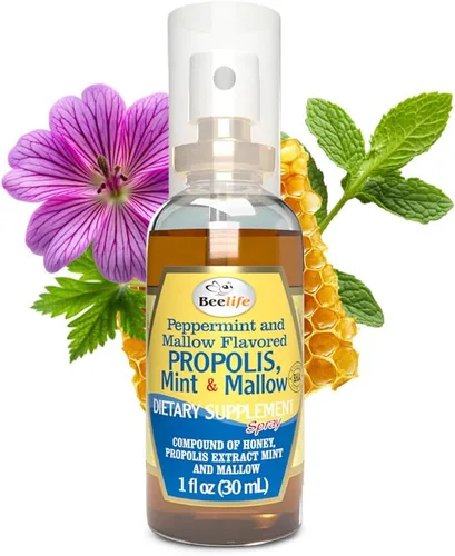 Vista 10 de Beelife Spray de propóleo para la garganta, espray de propóleo de abeja para apoyo inmunológico natural y alivio del dolor de garganta, rico