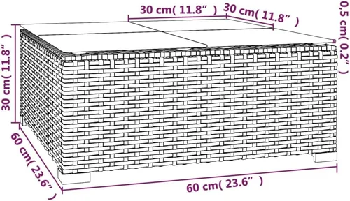 Vista 9 de Ensemble de Salon de Jardin 5 Pièces Brun Cannelle Rouge, Meuble d'Extérieur Modulable Pour Terrasse Balcon, Résistant aux UV et à l'Eau avec