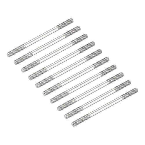 Vista 20 de METALLIXITY Tornillos de doble extremo (rosca M3, 0.787 in de longitud), 20 unidades, acero inoxidable 304, pernos de varilla roscados dobles