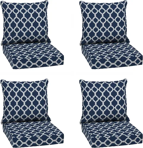 Vista 15 de Arden Selections Juego de asiento profundo para exteriores, 24 x 24, a prueba de lluvia, resistente a la decoloración, asiento profundo y cojín