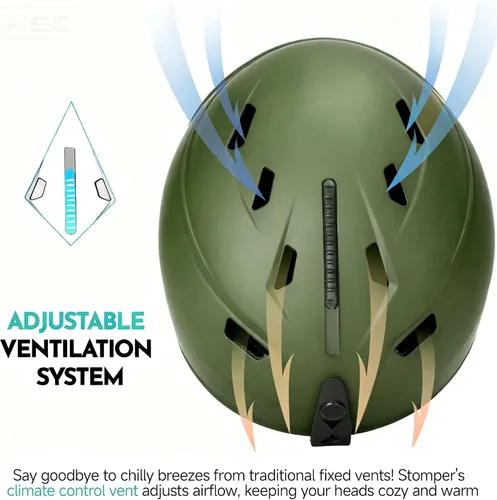 Vista 4 de VANRORA Juego de casco y gafas de esquí – Casco de snowboard con control de clima, lentes intercambiables, para hombres y mujeres