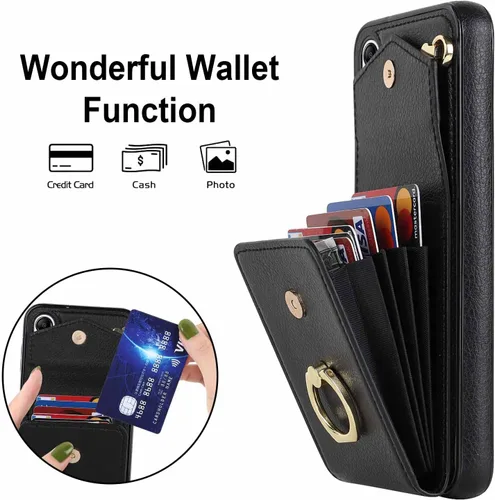 Vista 2 de Asuwish Funda de teléfono para Samsung Galaxy A54 5G con protector de pantalla de vidrio templado y anillo de bloqueo RFID, soporte para tarjeta