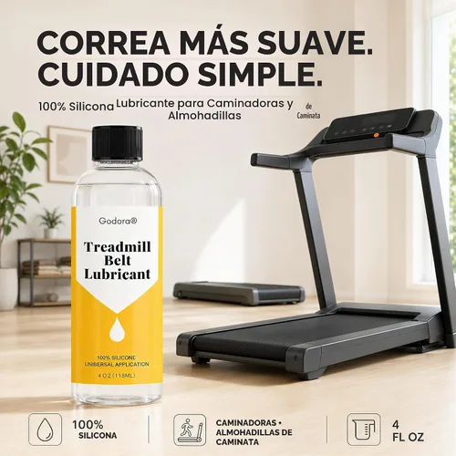 Vista 4 de Lubricante de silicona 100% de alta calidad, 4 onzas para lubricación de cinta de correr, aceite lubricante fácil de aplicar, adecuado para casi