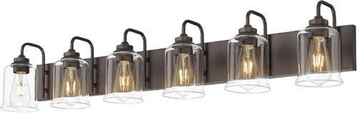 Vista 25 de zeyu Accesorios de Iluminación para Baño en Bronce Aceitado, Lámpara de Tocador de Baño de 2 Luces, Apliques de Pared Estilo Granja de 12.5 Pulgadas