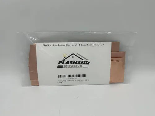 Vista 2 de Flashing Kings Chatarra de cobre 1lb Chatarra Pack 16 oz 24 Ga