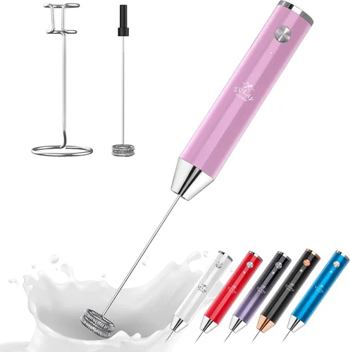 Vista 51 de Zulay Milk Boss Espumador de leche potente manual, hace espuma para latte, batidor para mezclar bebidas, café, miniespumador para capuchino, frappé