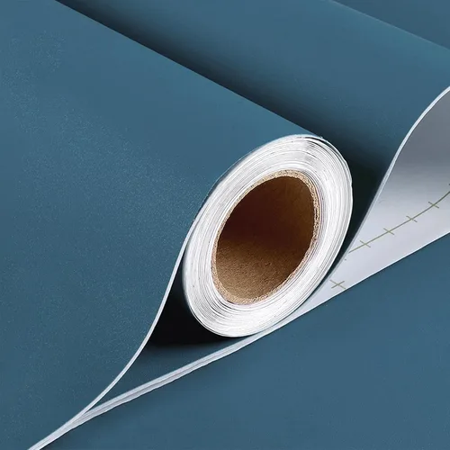 Vista 6 de Stickyart Papel tapiz azul oscuro para despegar y pegar, papel adhesivo azul para armarios, cajones, cocina, dormitorio, papel tapiz autoadhesivo