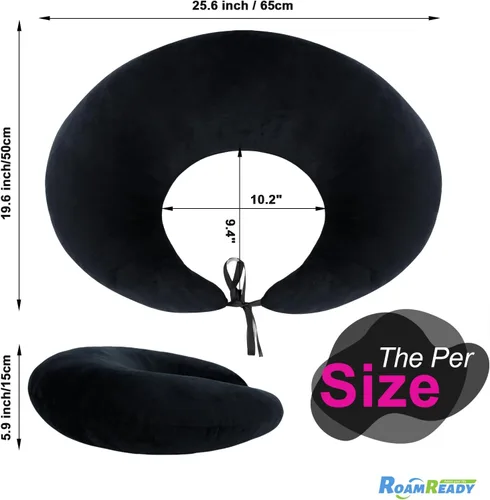 Vista 2 de Almohada BBL Después de la Cirugía para Dormir Sentado, Cojín Donut para Hemorroides, Cojín de Apoyo para Caderas, Almohada BBL de Algodón
