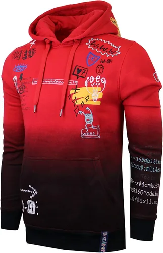 Vista 15 de Screenshot - Sudadera con capucha de forro polar para hombre, estilo urbano H11052-H.gris