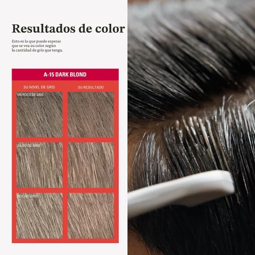 Vista 6 de Solo para hombres Auto Stop, tintura química para el cabello, 1, Dark Blond and Light Brown