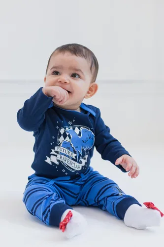 Vista 3 de Harry Potter Hufflepuff Slytherin Ravenclaw - Paquete de 4 pantalones deportivos para bebés recién nacidos a bebés