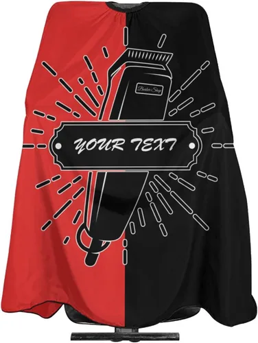 Vista 17 de Capa de barbero impermeable personalizada, Capa de peluquero personalizada, Añade tu texto, Capa de salón personalizada para hombres, Capa de corte
