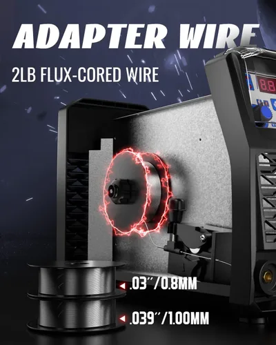 Vista 3 de ANDELI Soldadora 3 en 1,110V/220V Flux Core Welder,MIG Lift TIG MMA Gasless MIG Soldador,Máquina de soldadura portátil de arco palo