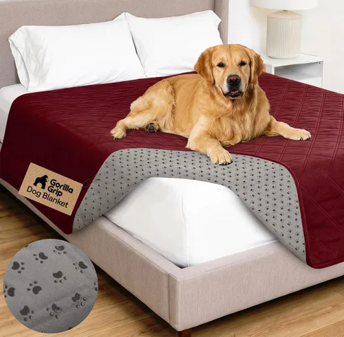 Vista 28 de GORILLA GRIP® Manta impermeable para perro, funda de sofá para perros, 30 x Borgoña