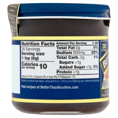 Vista 5 de Better Than Bouillon Brand, paquete variado reducido en sodio con 1 base de pollo, 1 base de carne de res y 1 base vegetal, frascos de 8 onzas