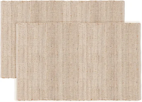 Vista 21 de RedEarth · Alfombra rectangular - 2'x3' de yute natural trenzada con respaldo antideslizante - Alfombra boho tejida a mano para dormitorio, cocina