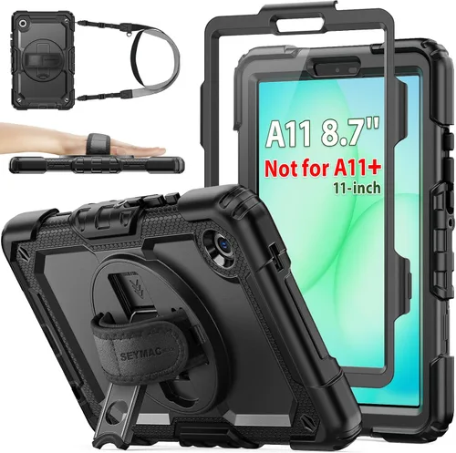 Vista 13 de SEYMAC stock Funda para Samsung Galaxy Tab A8 de 10.5 pulgadas, funda de protección contra caídas de cuerpo completo con protector de pantalla