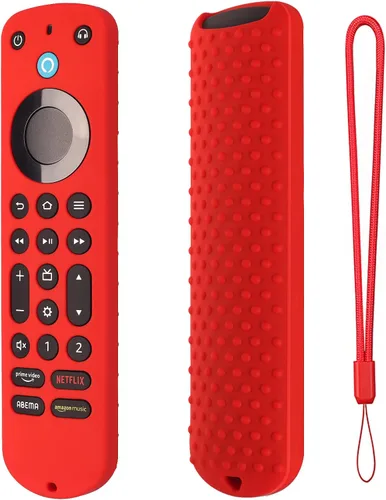 Vista 9 de Funda de silicona para Voice Remote Pro 2022, funda de silicona para control remoto por voz Pro 2022 con cordón (negro)