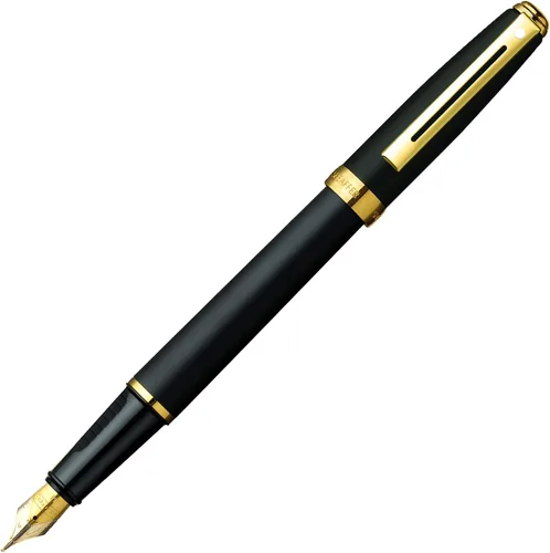 Vista 11 de Sheaffer Prelude - Bolígrafo de laca de ónix negro con tapa de paladio perseguido y ribete chapado en oro de 22 quilates
