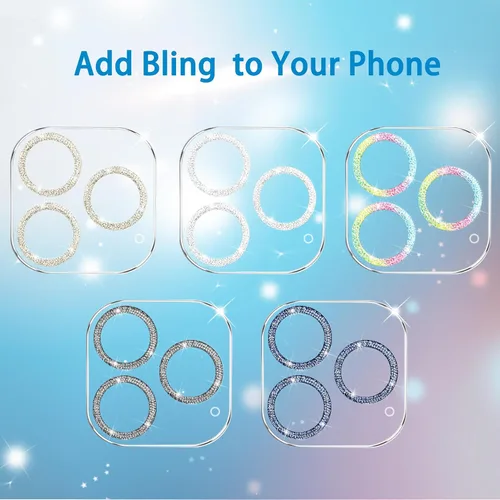 Vista 133 de Dengduoduo Paquete de 3 protectores de lente de cámara de vidrio templado para iPhone 15 de 6.1 pulgadas y para iPhone 15 Plus de 6.7 pulgadas