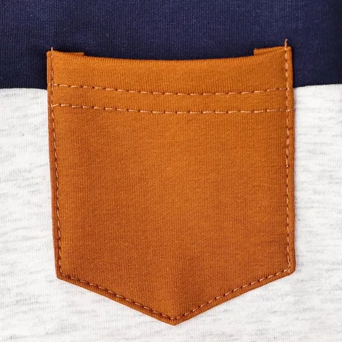 Vista 14 de Ropa de otoño e invierno para bebé, trajes de niño pequeño, sudadera de manga larga, sudadera de retazos y pantalones, 2 piezas, 12 meses a 5 años