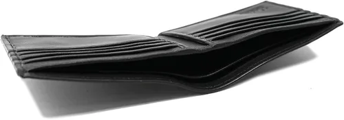 Vista 4 de Floto Firenze - Cartera de piel de cordero italiana para hombre, Negro -, Classic