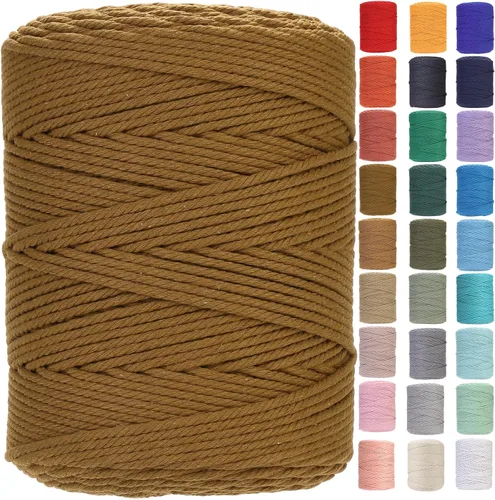 Vista 63 de Cuerda de macramé de 2 mm x 349 metros de cuerda de algodón natural para macramé, cuerda de macramé de color, cuerda de algodón suave, suministros
