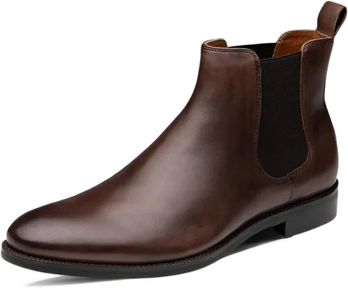 Vista 9 de Dunross & Sons Botas Chelsea Jayden para hombre, botas de cuero cómodas Jayden Negro