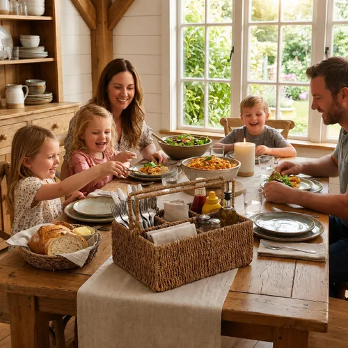 Vista 2 de PEMAR Organizador grande de utensilios tejido a mano de tamaño L, soporte de mimbre de yute natural para mesa, juego de cocina, organizador
