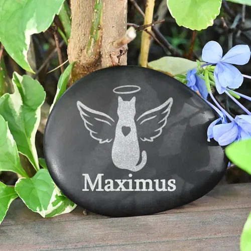Vista 4 de Regalos conmemorativos para gatos, piedra conmemorativa personalizada para mascotas, lápida conmemorativa para gatos, marcadores de tumbas de gatos
