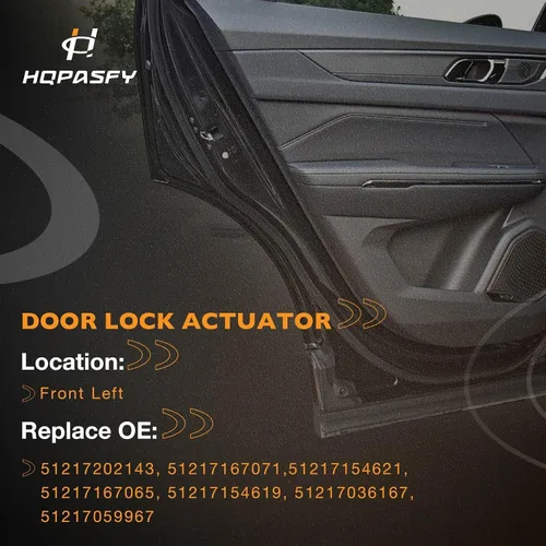 Vista 3 de HQPASFY Actuador de puerta lateral izquierda del lado del conductor con motor de cierre de puerta eléctrica Compatible con BMW E60 E65 E70 E90 E92