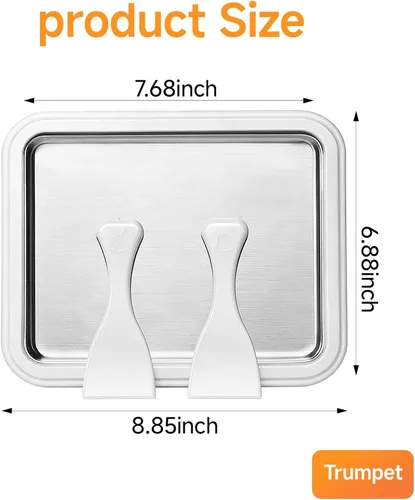 Vista 2 de Máquina de helados enrollada 2026, máquina de helados portátil de 3 minutos con bandeja de congelación de acero inoxidable y 2 raspadores,