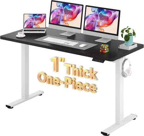 Vista 24 de SANODESK Escritorio Eléctrico de Pie de 40 x 24 pulgadas, Superficie de Una Pieza, Escritorio de Altura Ajustable con Controlador de 6 Botones Marco