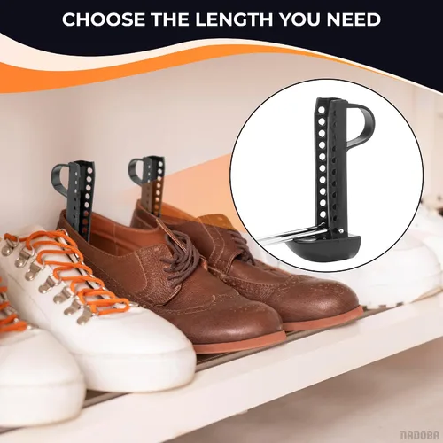 Vista 7 de NADOBA 5 pares de árboles de zapatos de plástico I árboles de zapatos de longitud ajustable para hombres I zapatos y botas árboles I hombres zapatos