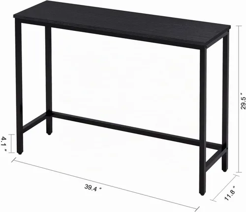 Vista 7 de Timberer Mesa de consola de 39.4 pulgadas, mesa de entrada de pasillo, mesa de sofá detrás del sofá, para sala de estar, entrada, fácil montaje