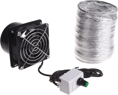 Vista 5 de hejhncii Ventilador de ventilación de aire de velocidad ajustable USB, elevador en línea, escape de ventana, inodoro y cocina, extractor