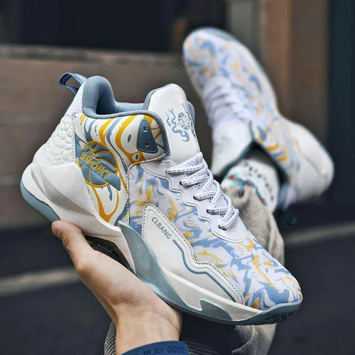 Vista 3 de NCNDB Zapatos de baloncesto unisex antideslizantes para correr, zapatos deportivos de baloncesto profesionales, zapatos de moda para hombres