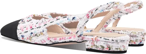 Vista 6 de JiaBinji Zapatos planos para mujer con puntera redonda cerrada en dos tonos
