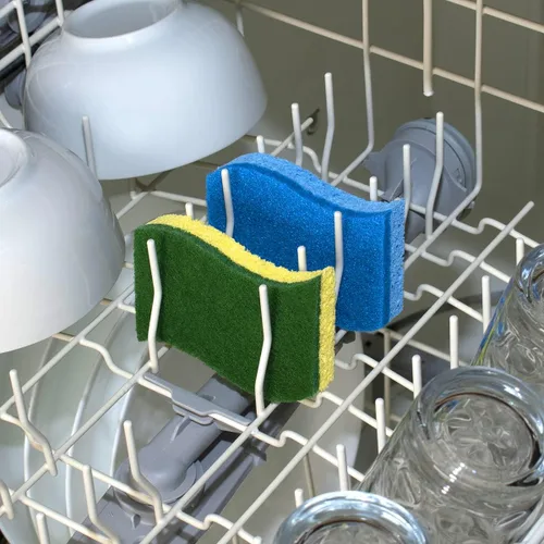 Vista 5 de Pine-Sol Esponjas para fregar de alta resistencia, limpiador de platos de doble cara con estropajo, esenciales de cocina para lavar platos