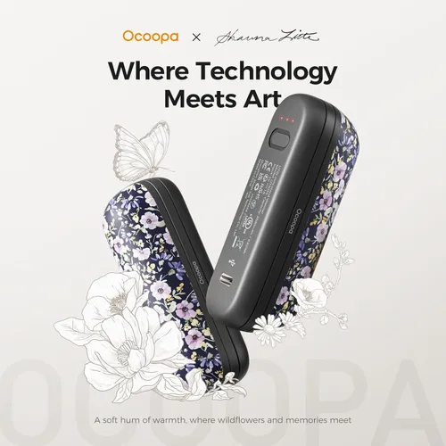 Vista 2 de OCOOPA 2 in 1 Magnetic Rechargeable Hand Warmers, UT2s Mini Electric Handwarmers 2 Pack, Split USB-C, Reusable Portable Pocket Heater, Raynauds