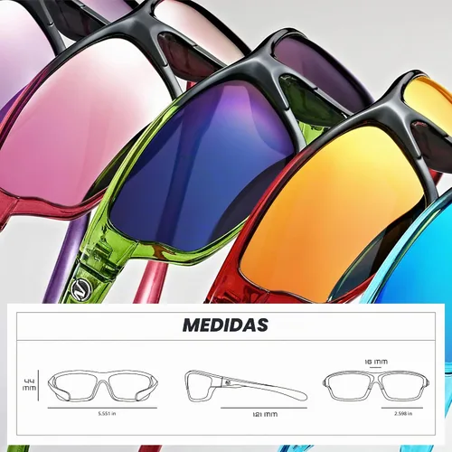 Vista 6 de Nitrogen Gafas de sol deportivas polarizadas envolventes para hombres y mujeres, UV400, para conducir, pescar, correr, gafas de sol