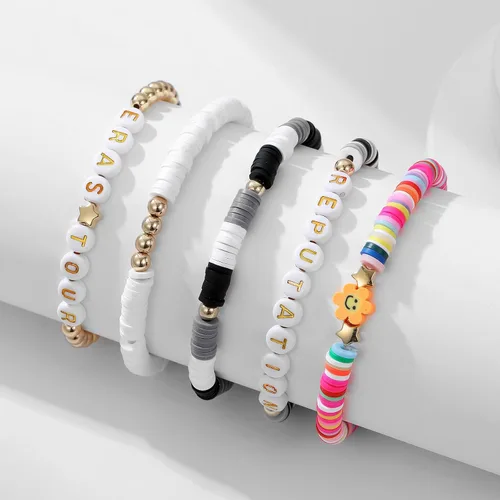 Vista 2 de AIMADE Taylor Album Inspired - Juego de pulseras bohemias en capas, pulseras de amistad, regalos de joyería para mujeres y niñas