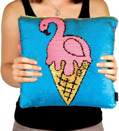 Vista 3 de Fashion Angels Magic Sequin Reveal Pillow - Flamenco, talla única, multicolor