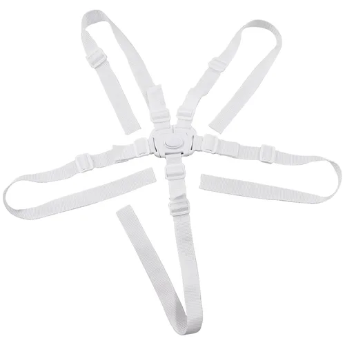 Vista 7 de Correa universal de arnés de 5 puntos, soporte ajustable para la mayoría de sillas altas de 5 puntos, cochecito de cochecito (negro)
