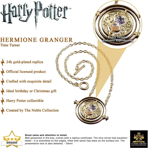 Vista 3 de Noble Collection, giratiempo de Hermione, Harry Potter
