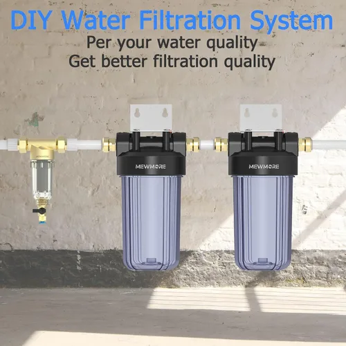 Vista 5 de WHT10 - Carcasa de filtro de agua para toda la casa, se adapta a filtros de sedimentos de 10 x 4.5 pulgadas, etc. para agua de pozos y ciudades