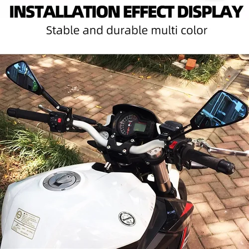 Vista 3 de Motorcycle Mirrors For Yamaha MT 09 Fz1 Fz16 MT09 R3 R6 MT07 Rizoma NMAX 125 XMAX 300 Tenere 700 Motorcycle RearView Mirror Side Rear View Mirrors