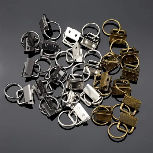 Vista 2 de SPEEDWOX Key Fob Hardware - Juego de 25 pulseras de tela con anillos divididos