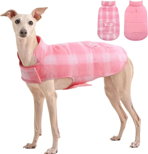 Vista 15 de Kuoser - Abrigo de invierno para perro reversible de estilo británico, abrigo de clima frío para cachorros, ropa resistente al viento, chaleco