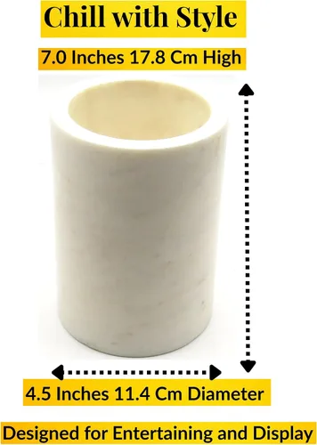 Vista 2 de Regalo para los amantes del vino, Enfriador de bebidas de 1.45 litros, Cubo de enfriador de vino de mármol, Soporte para utensilios de cocina